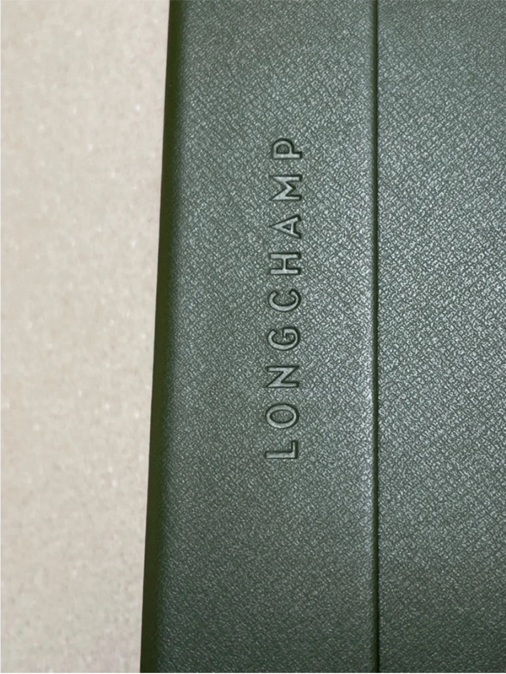 Longchamp Semi-Hard Shell Folding Eyeglasses Case Olive Green